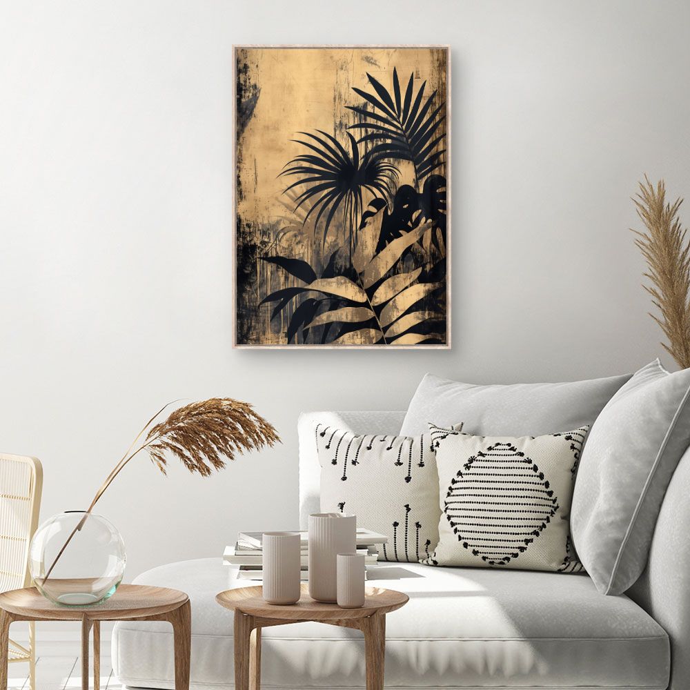 Toile Palmiers élégants – toile cadre naturel (slide 1, 60×90)