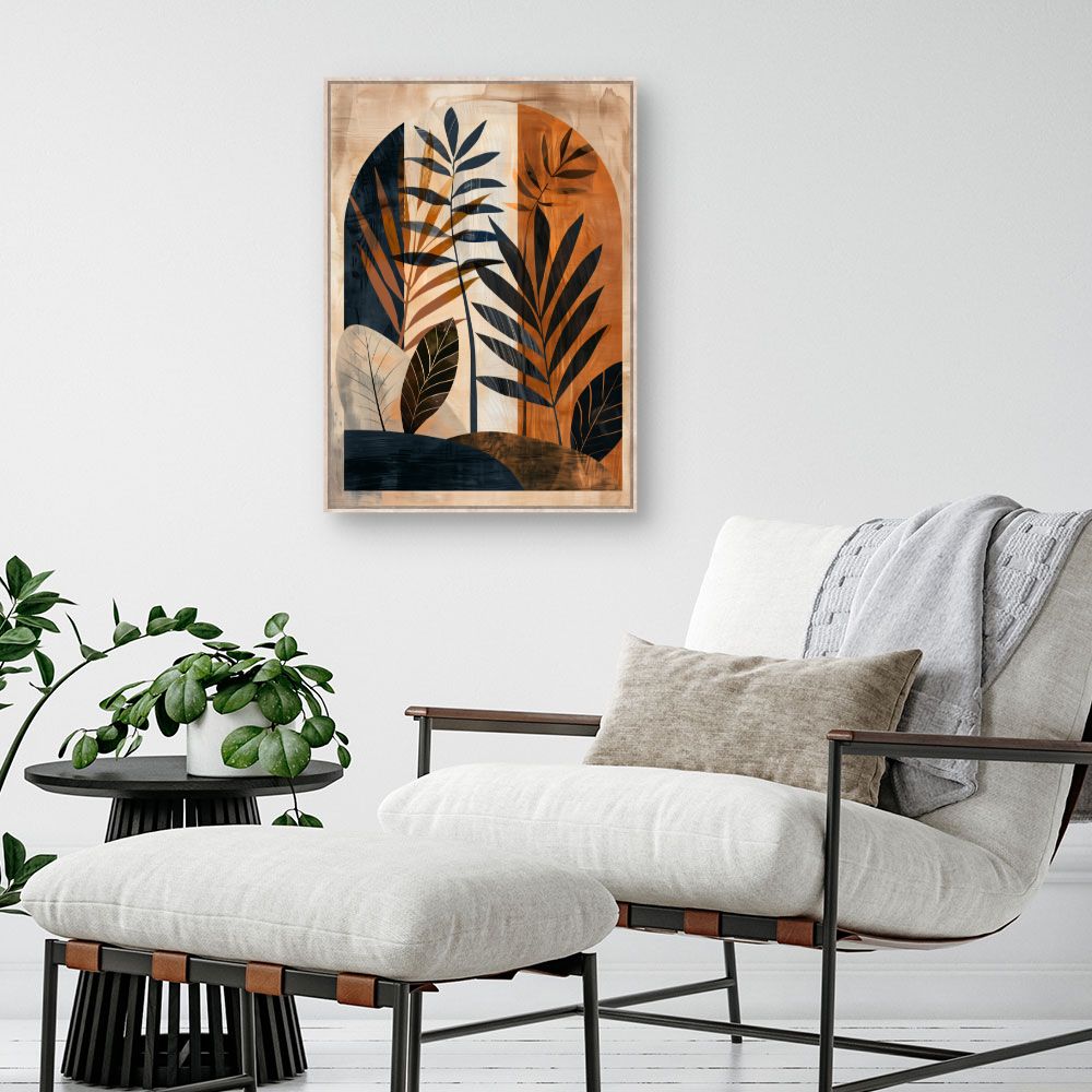 Toile "Feuilles artistiques modernes"