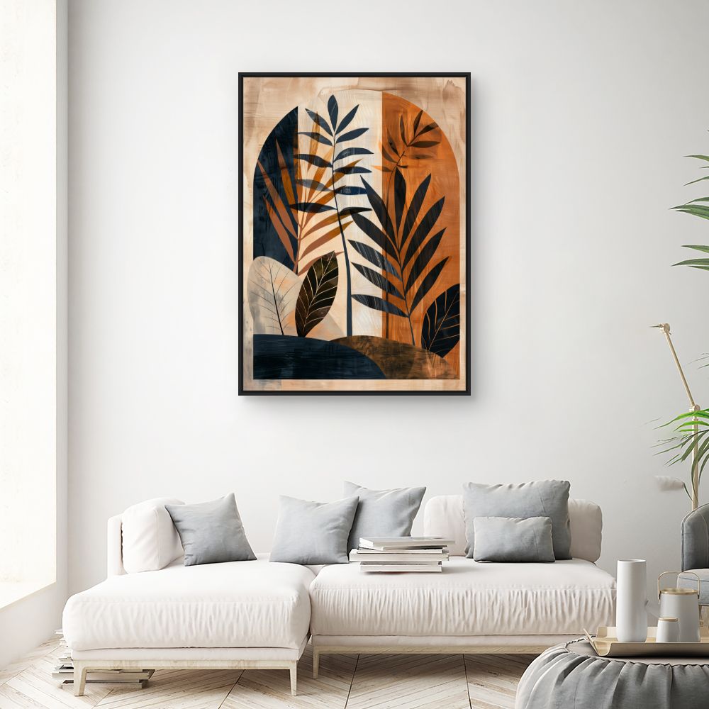 Toile "Feuilles artistiques modernes"