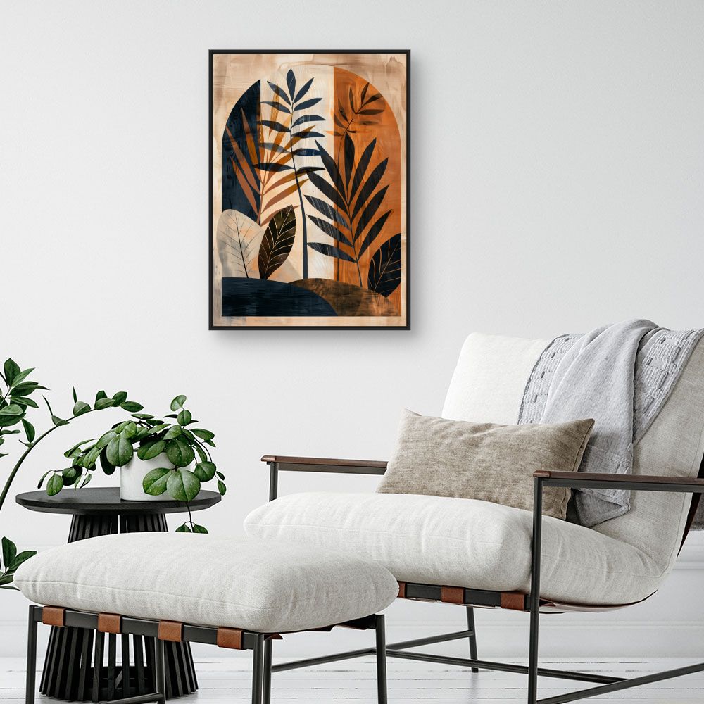 Toile "Feuilles artistiques modernes"