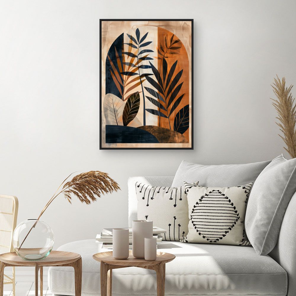 Toile "Feuilles artistiques modernes"