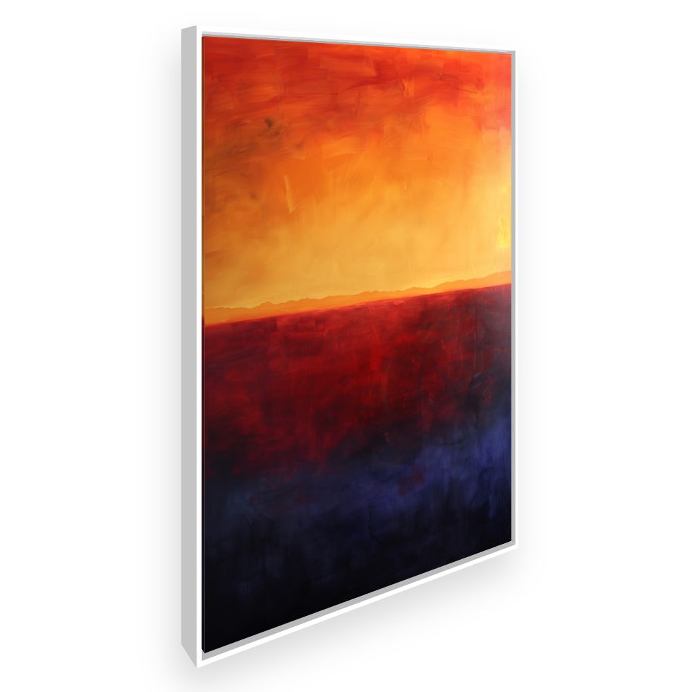 Toile Coucher de soleil vibrant – toile cadre blanc (slide 2)