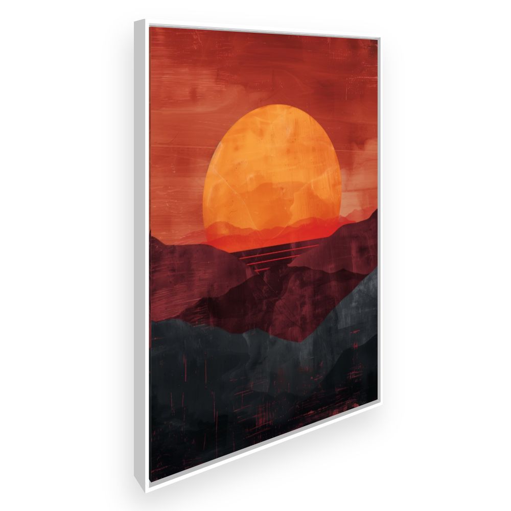 Toile Coucher de soleil – toile cadre blanc (slide 2)
