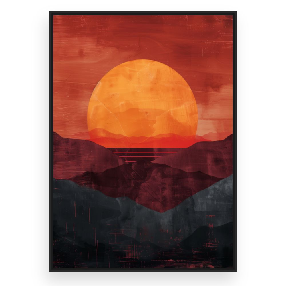 Toile Coucher de soleil – toile cadre noir (slide 3)