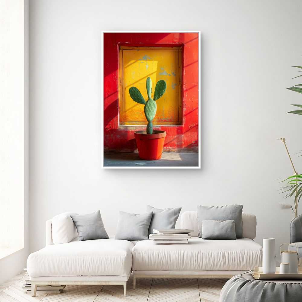 Toile "Cactus vibrant"