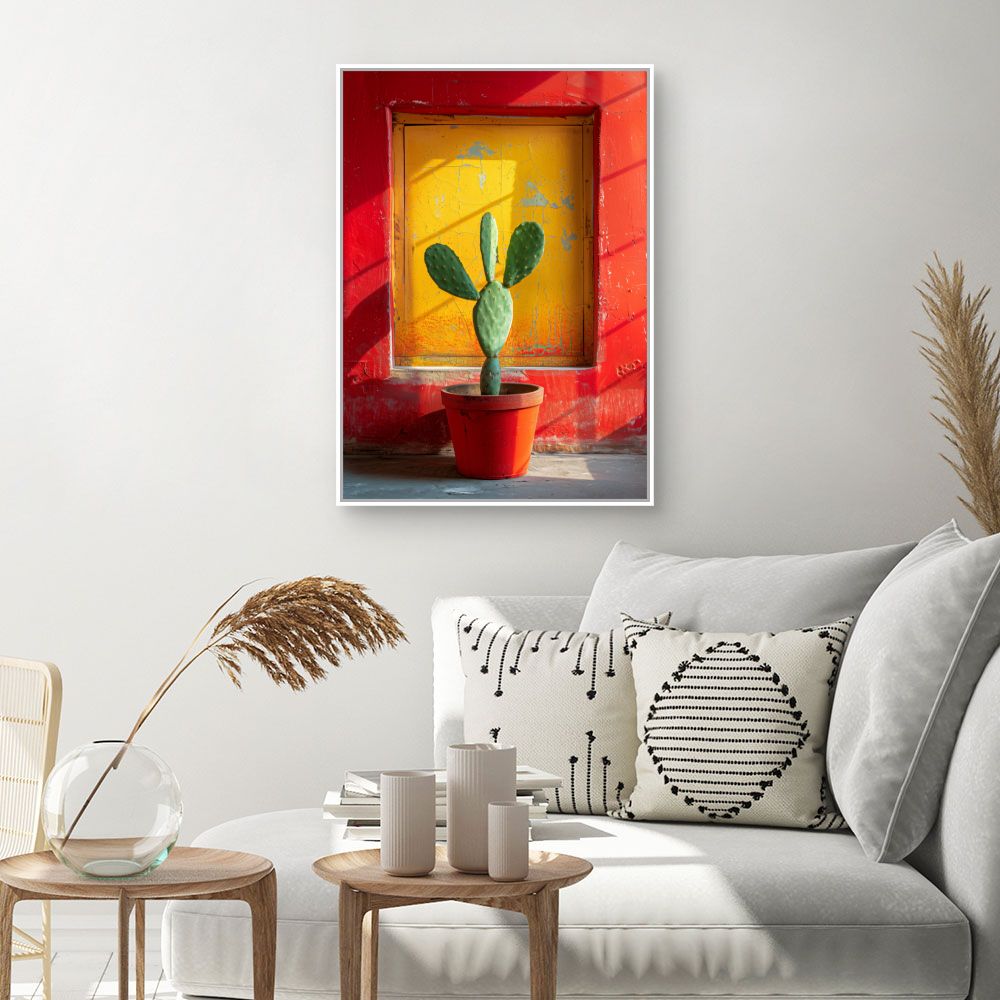 Toile "Cactus vibrant"