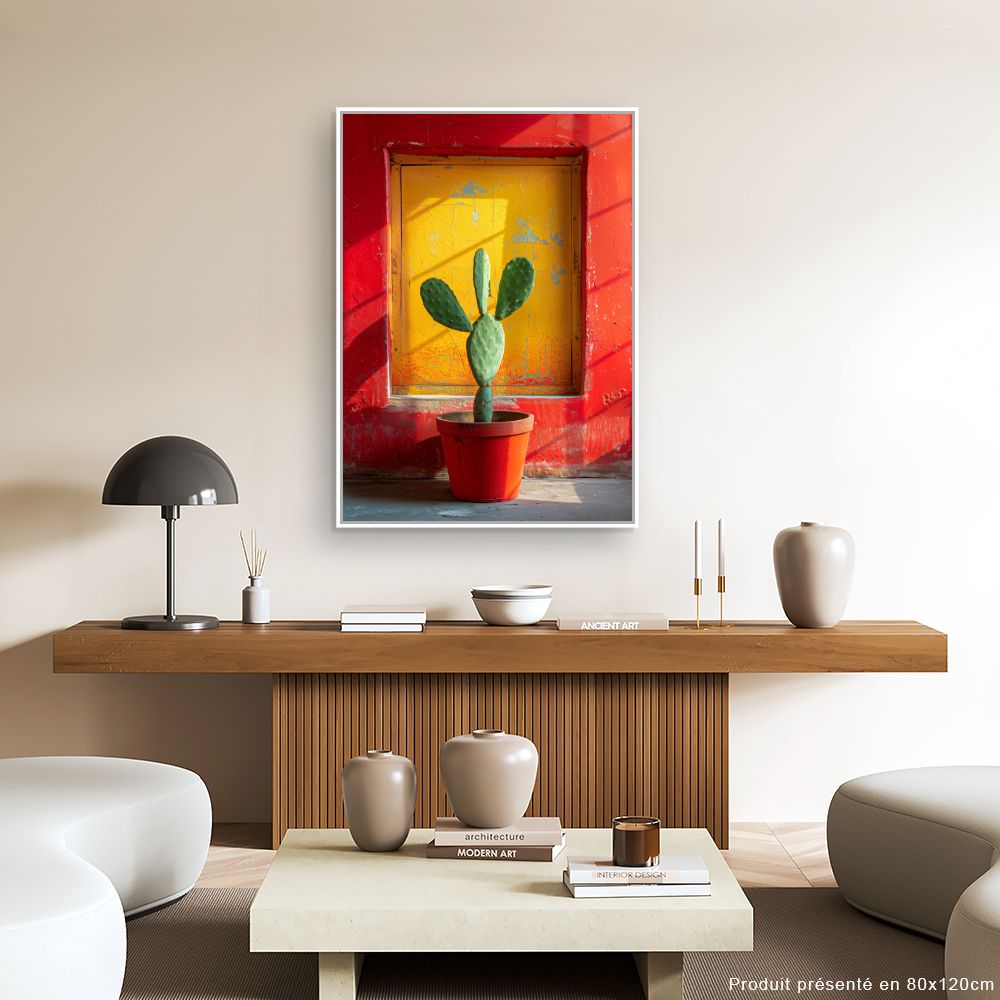 Toile "Cactus vibrant"