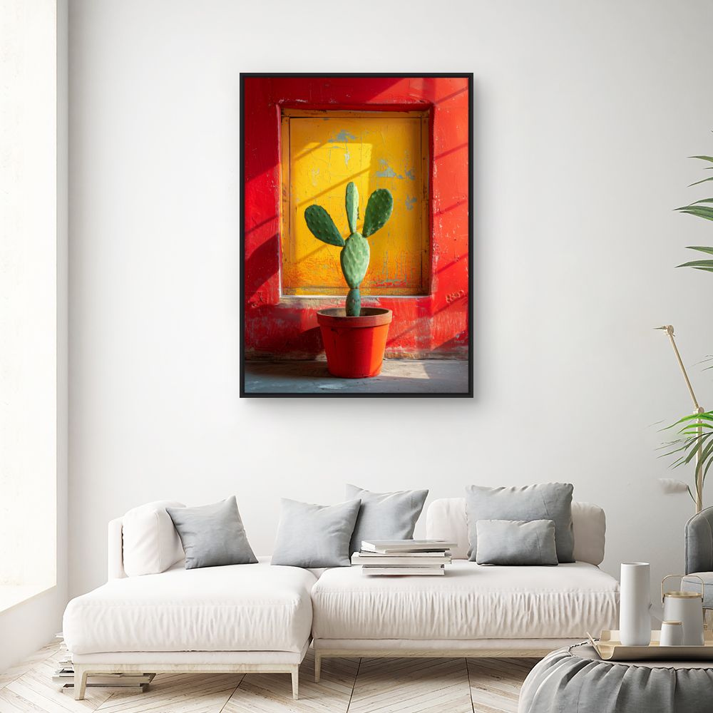 Toile "Cactus vibrant"