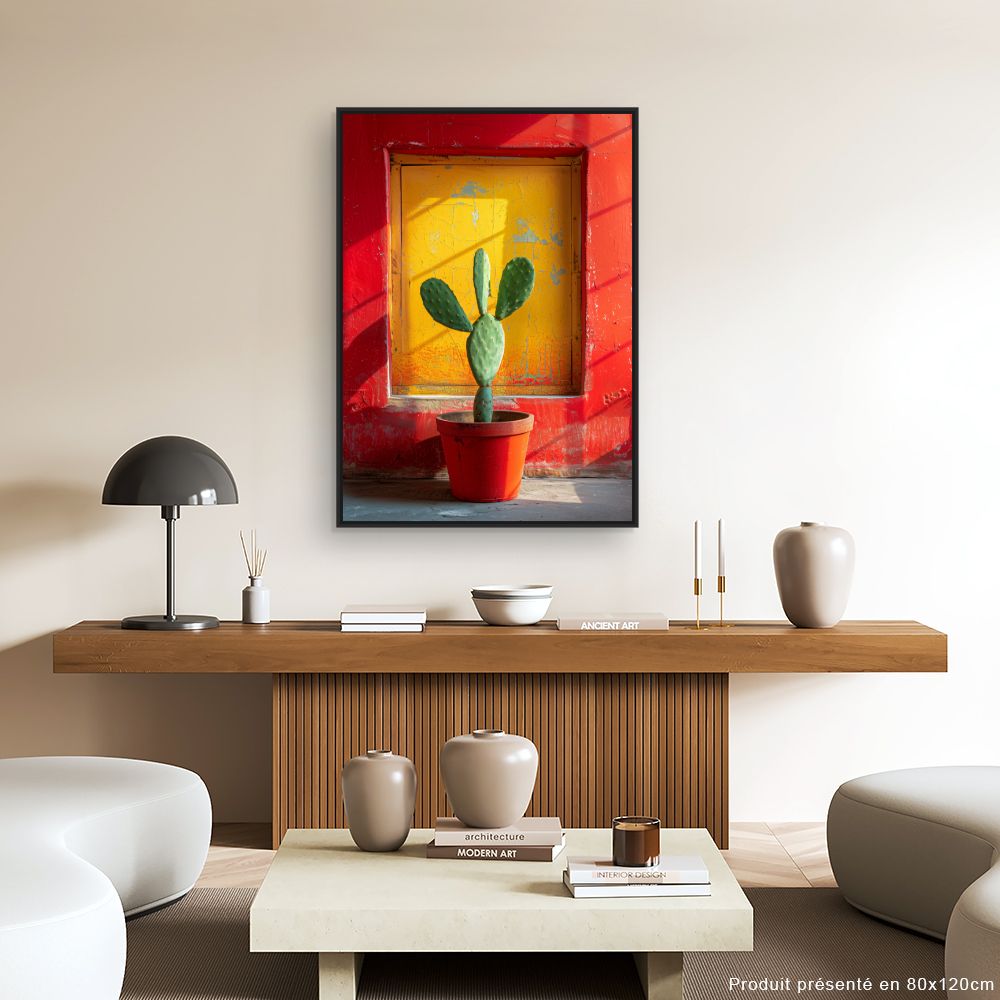 Toile "Cactus vibrant"