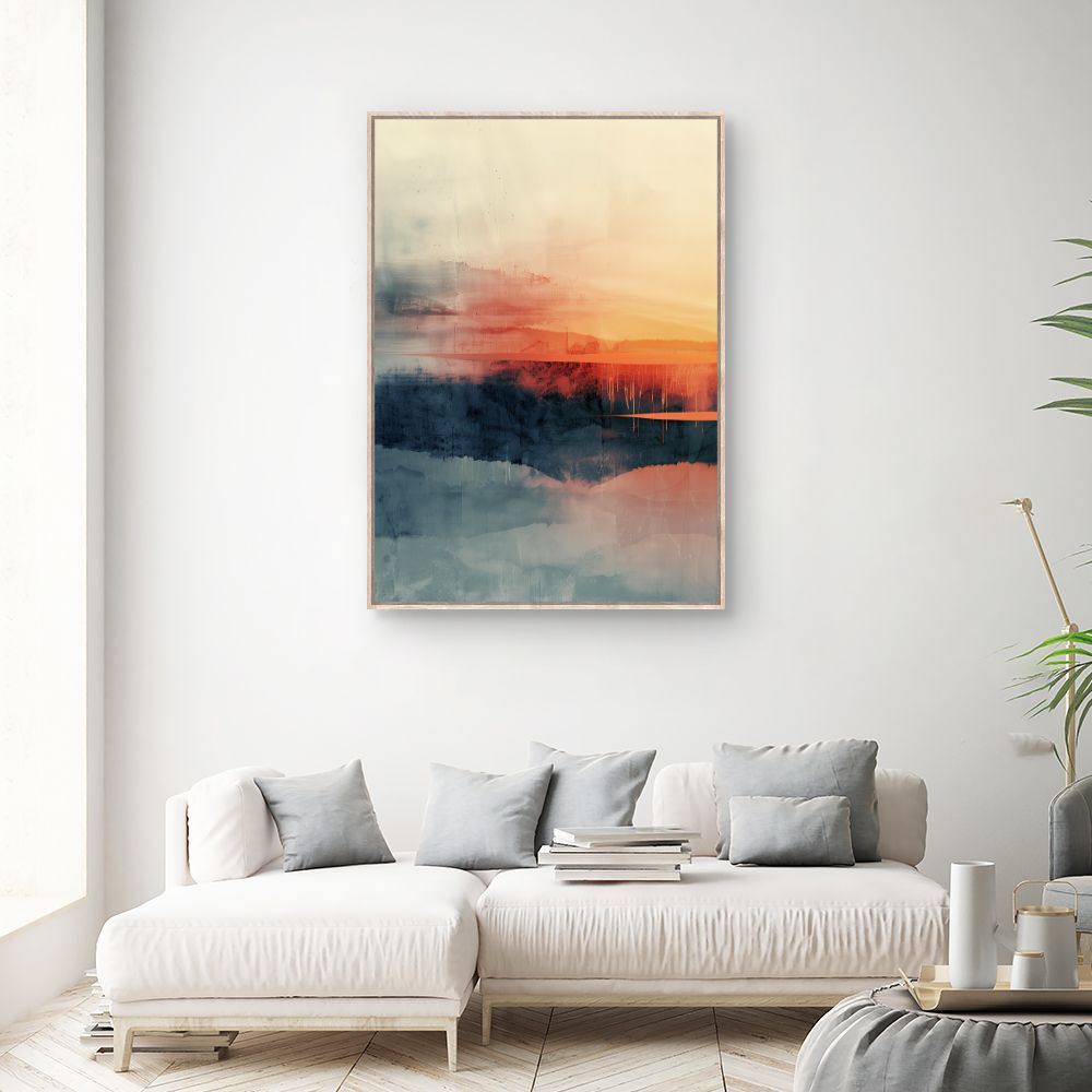 Toile "Horizon abstrait coloré"