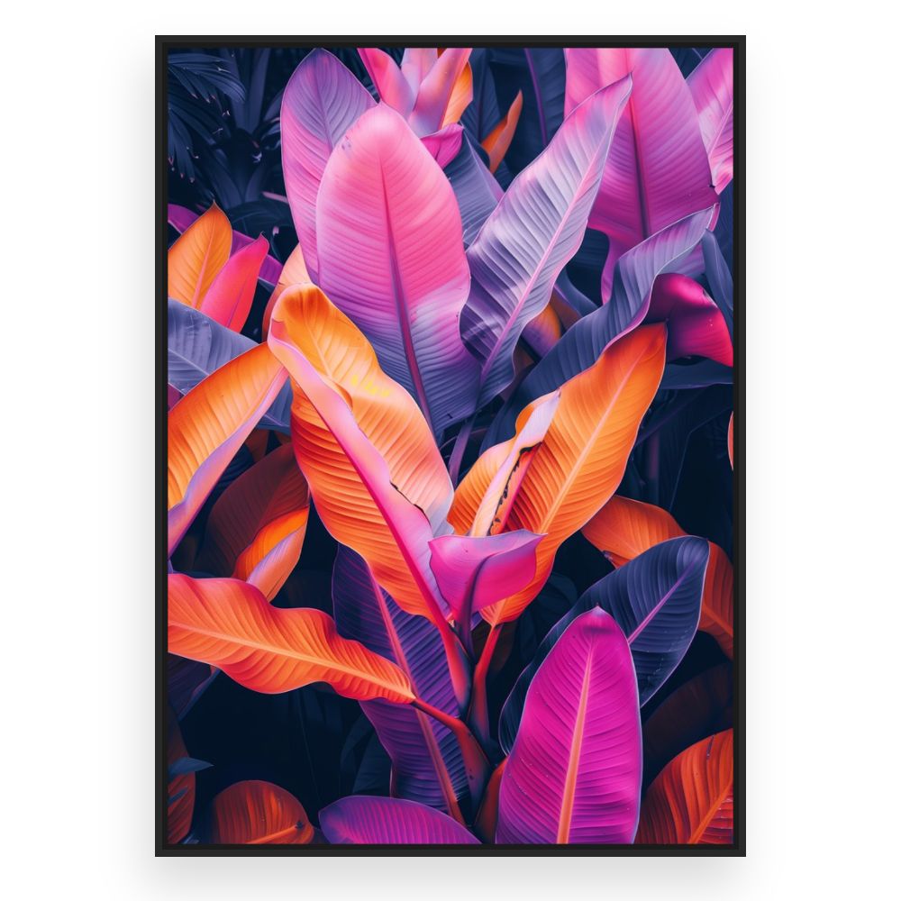 Toile Feuillage éclatant – toile cadre noir (slide 3)