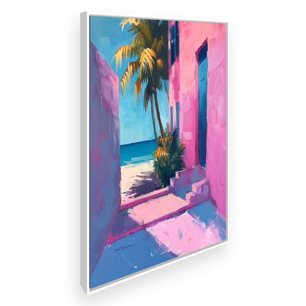 Toile Évasion tropicale vibrante – toile cadre blanc (slide 2)