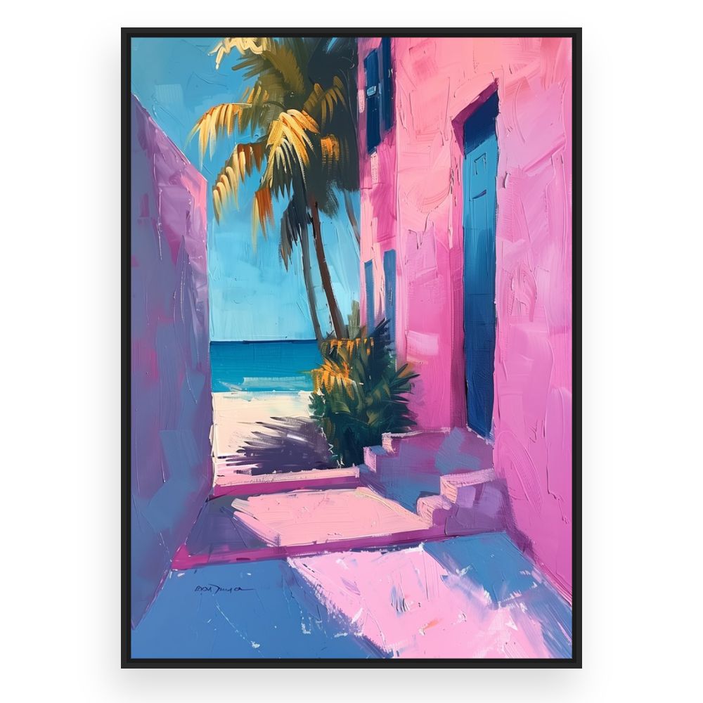 Toile Évasion tropicale vibrante – toile cadre noir (slide 3)