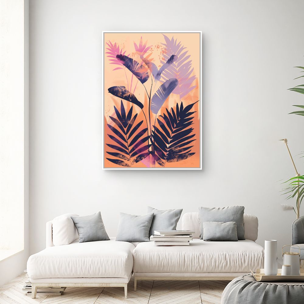 Toile "Feuillage tropical"