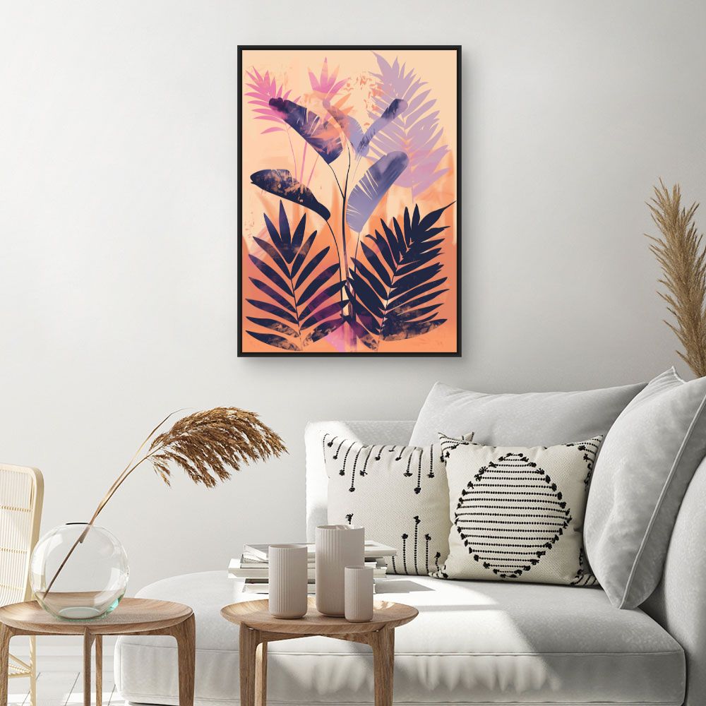 Toile "Feuillage tropical"