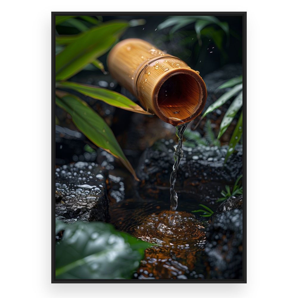 Toile Cascade rafraîchissante – toile cadre noir (slide 3)