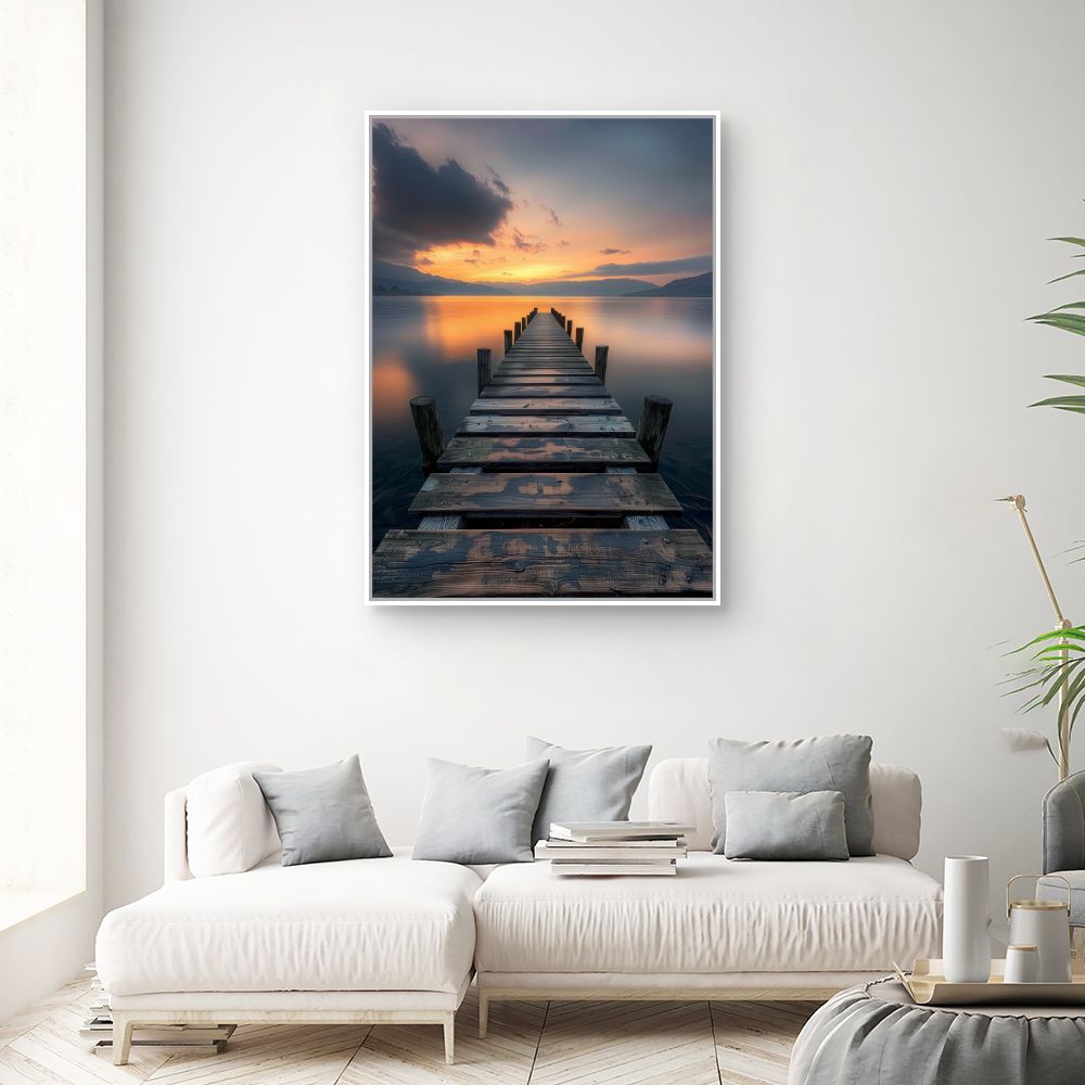 Toile "Ponton au crépuscule"