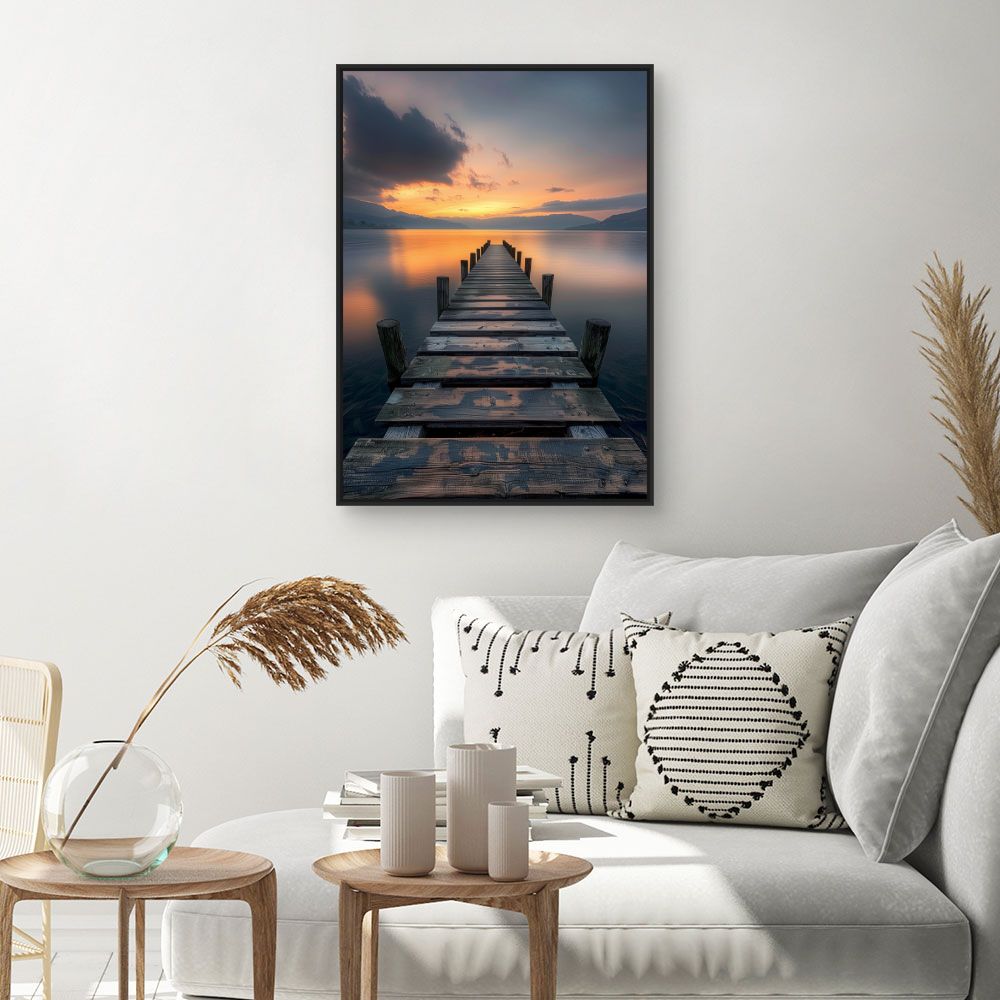 Toile "Ponton au crépuscule"