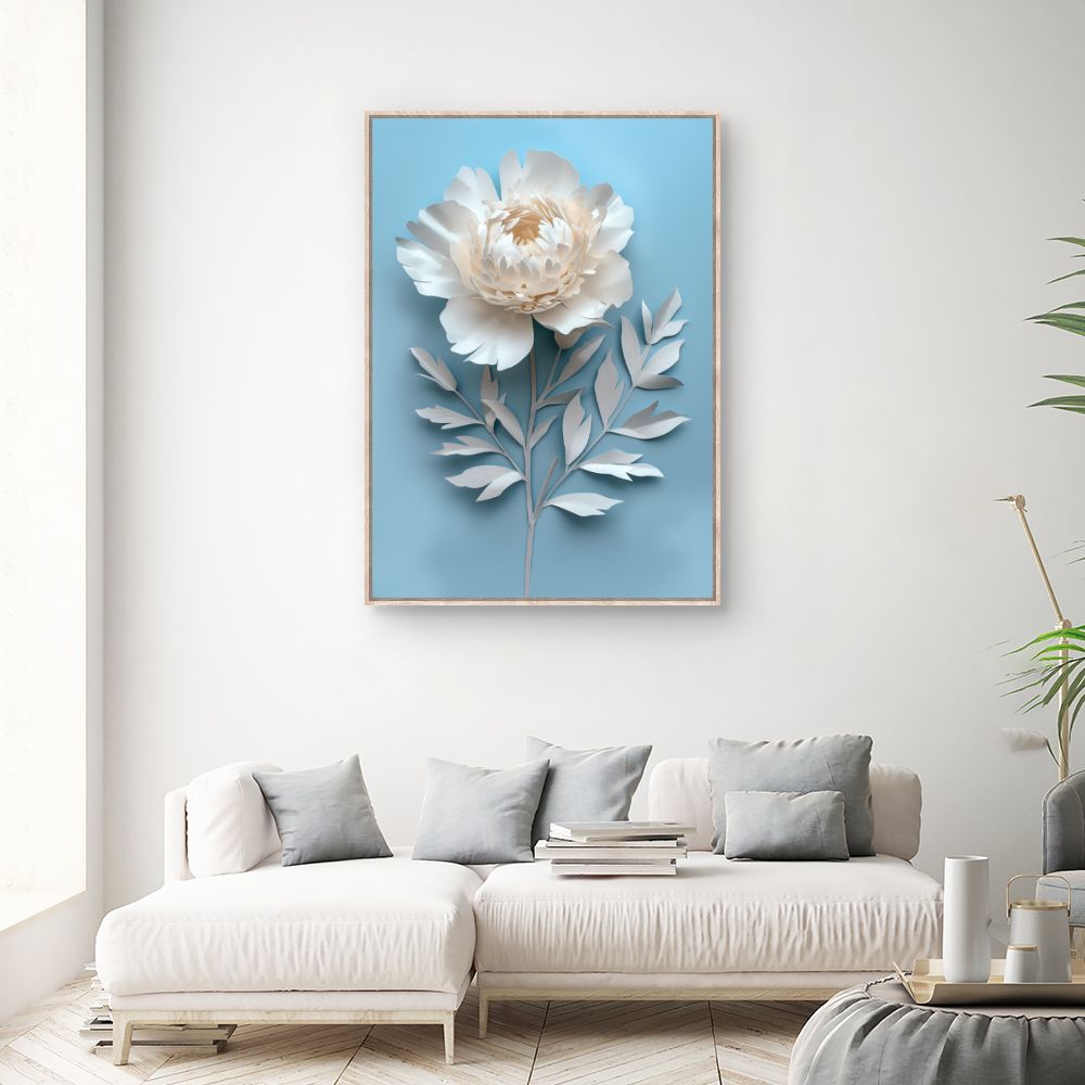 Toile "Fleur en papier"