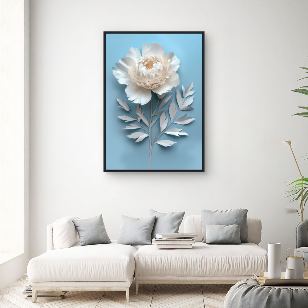 Toile "Fleur en papier"