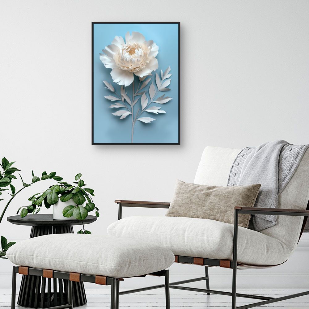 Toile "Fleur en papier"