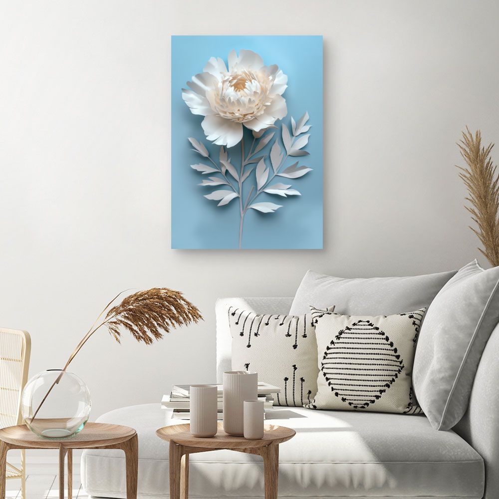 Toile "Fleur en papier"