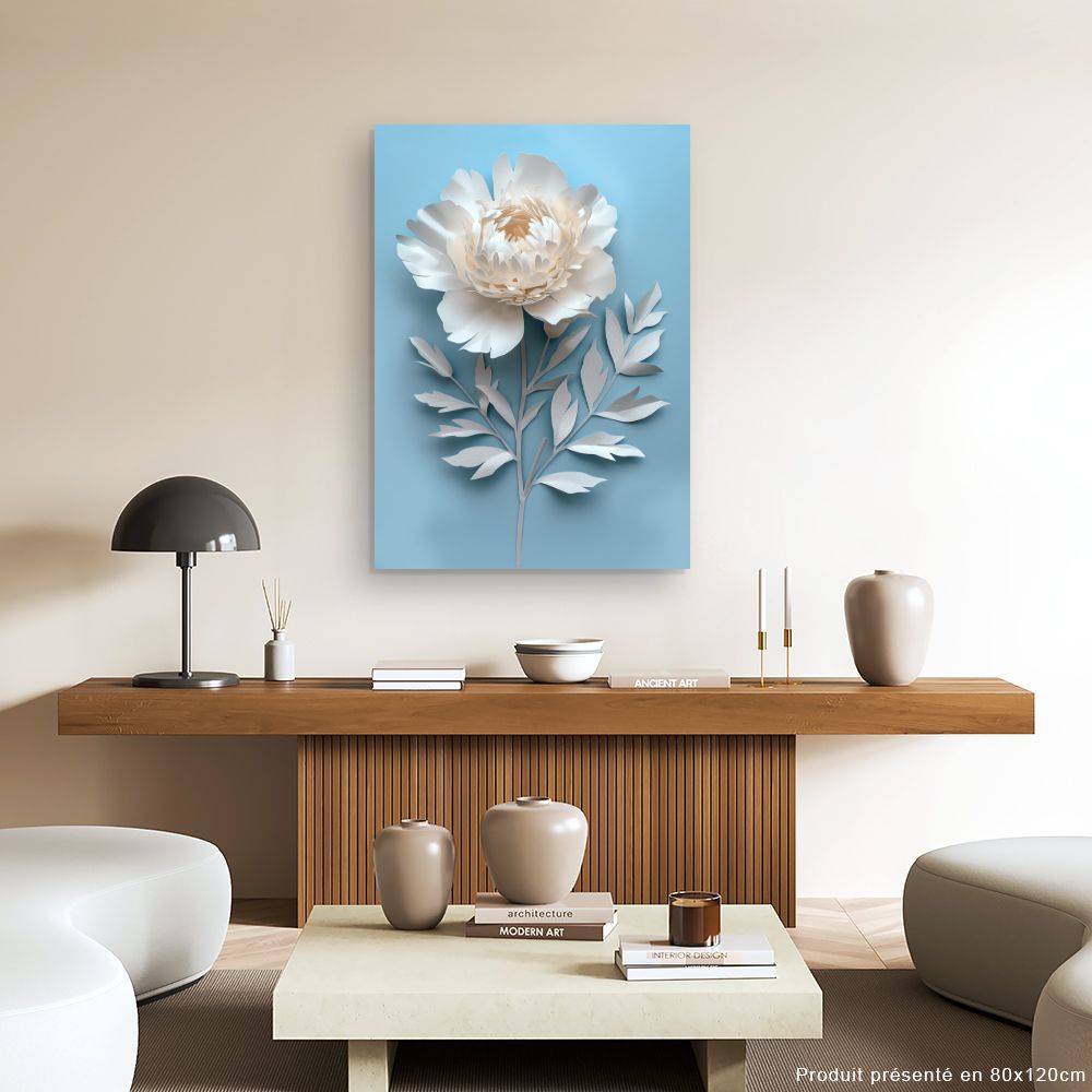 Toile "Fleur en papier"