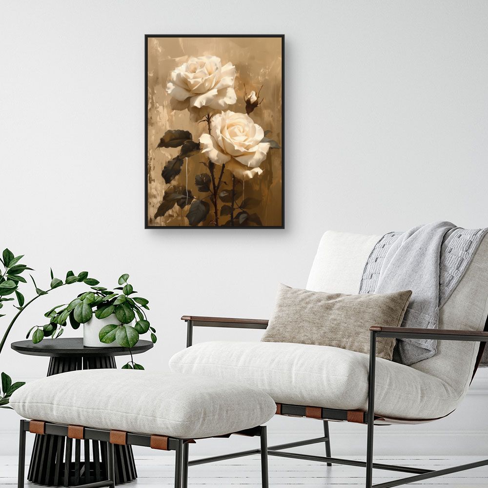 Toile "Roses élégantes"