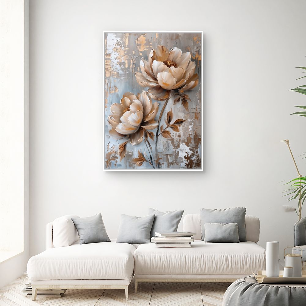 Toile "Fleurs élégantes"