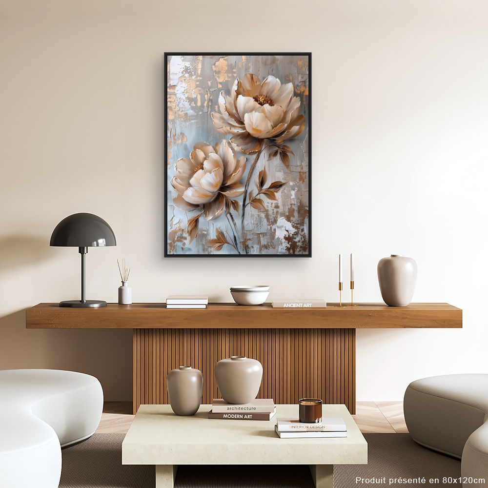 Toile "Fleurs élégantes"