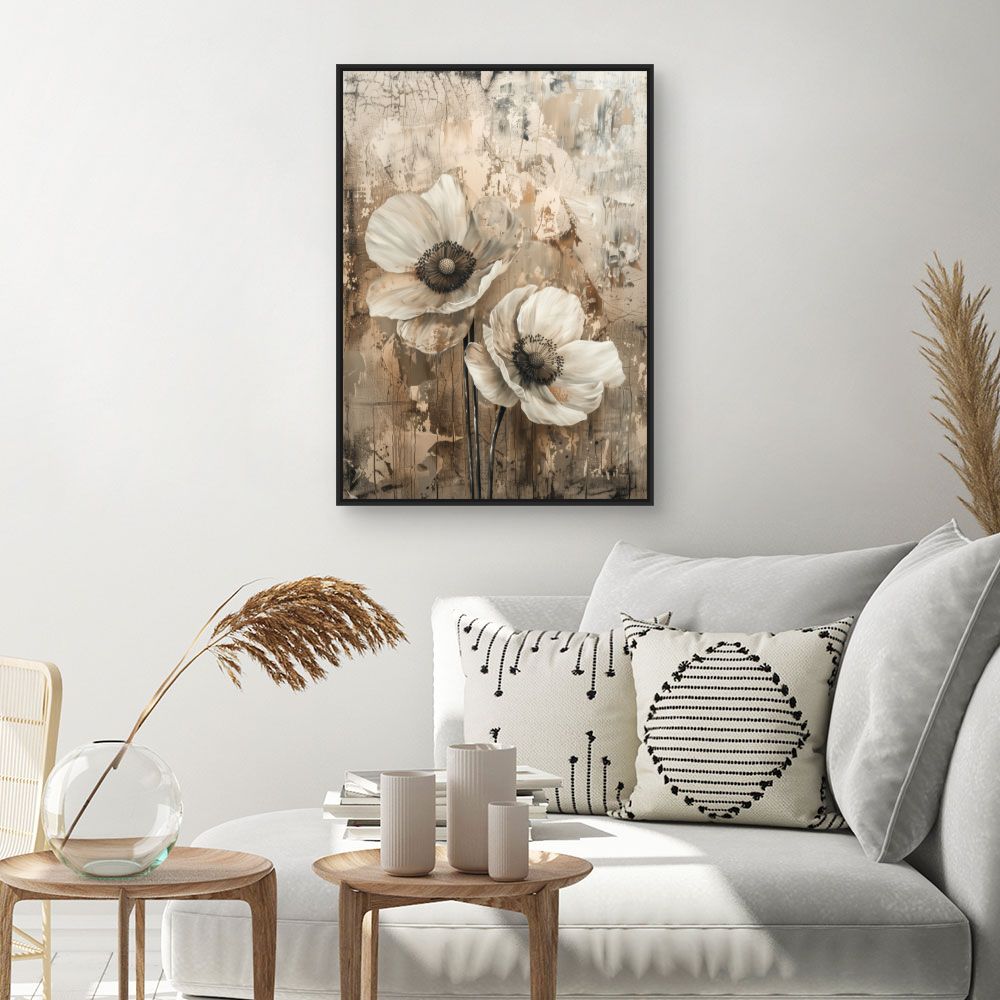 Toile "Fleurs artistiques"