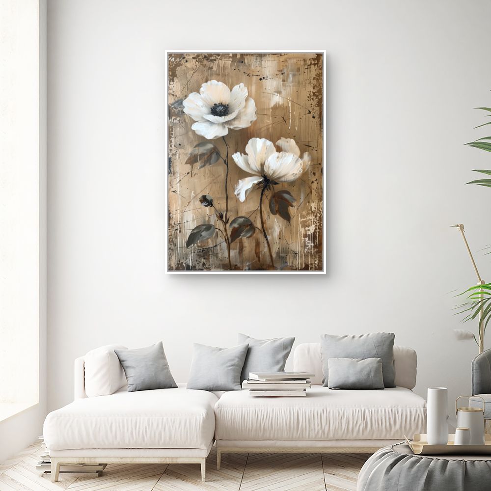 Toile "Fleurs élégantes"