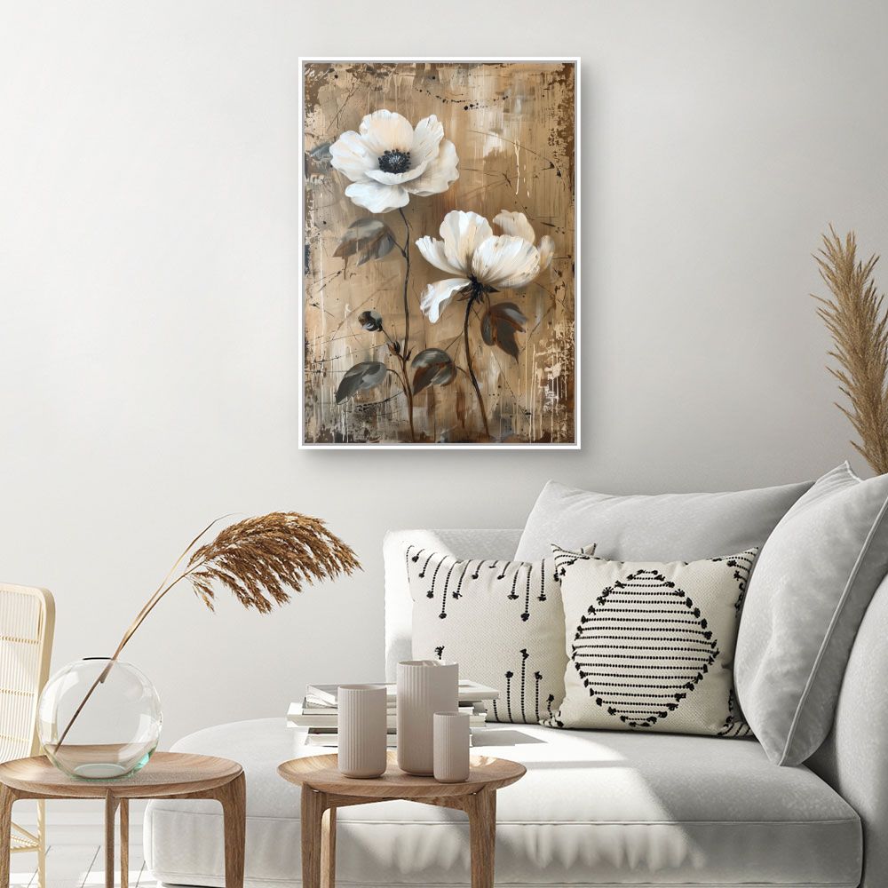 Toile "Fleurs élégantes"