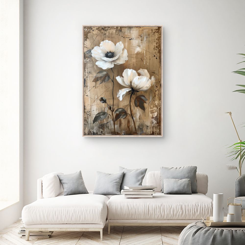 Toile "Fleurs élégantes"