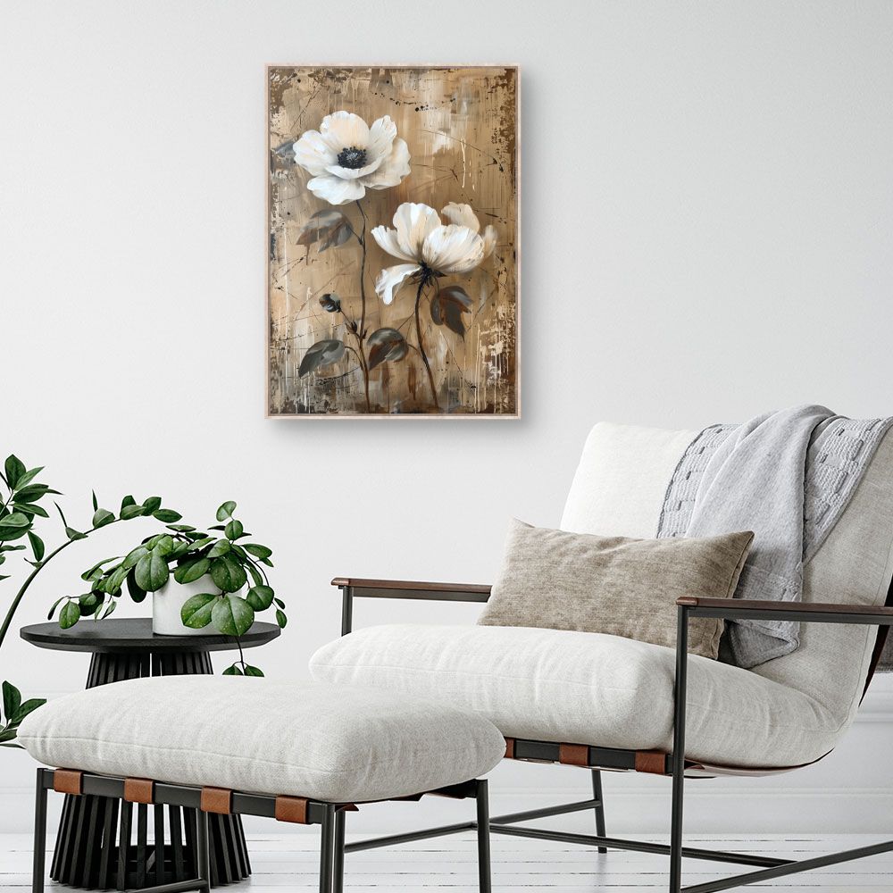 Toile "Fleurs élégantes"