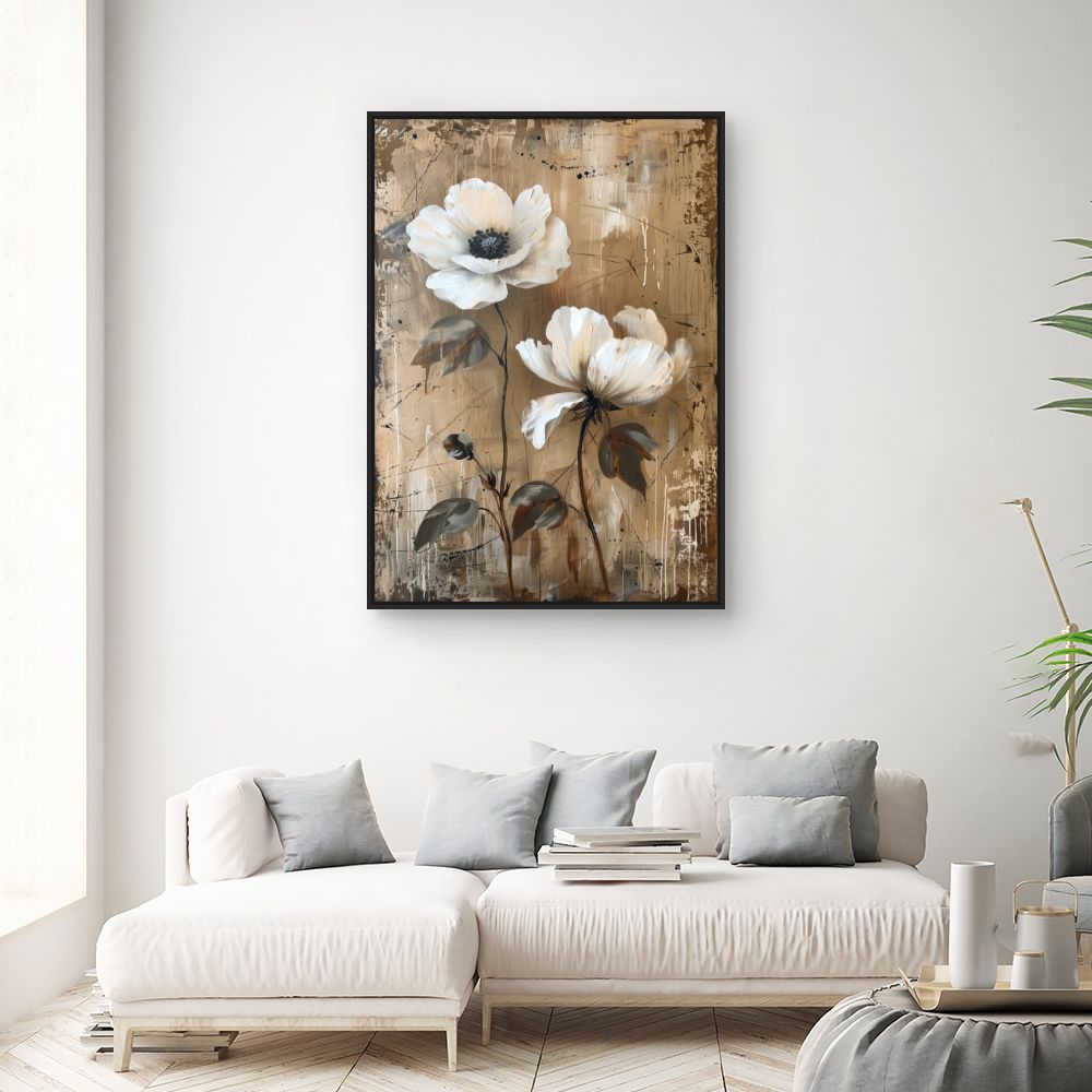 Toile "Fleurs élégantes"