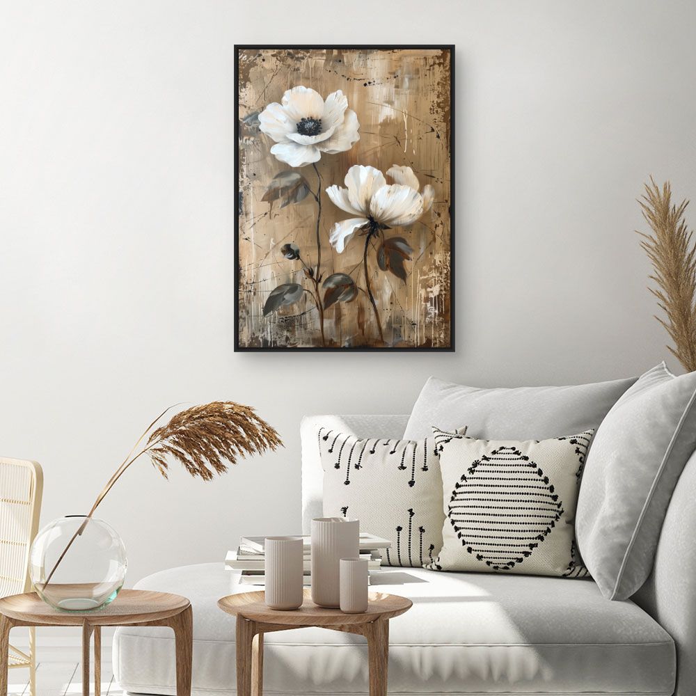 Toile "Fleurs élégantes"