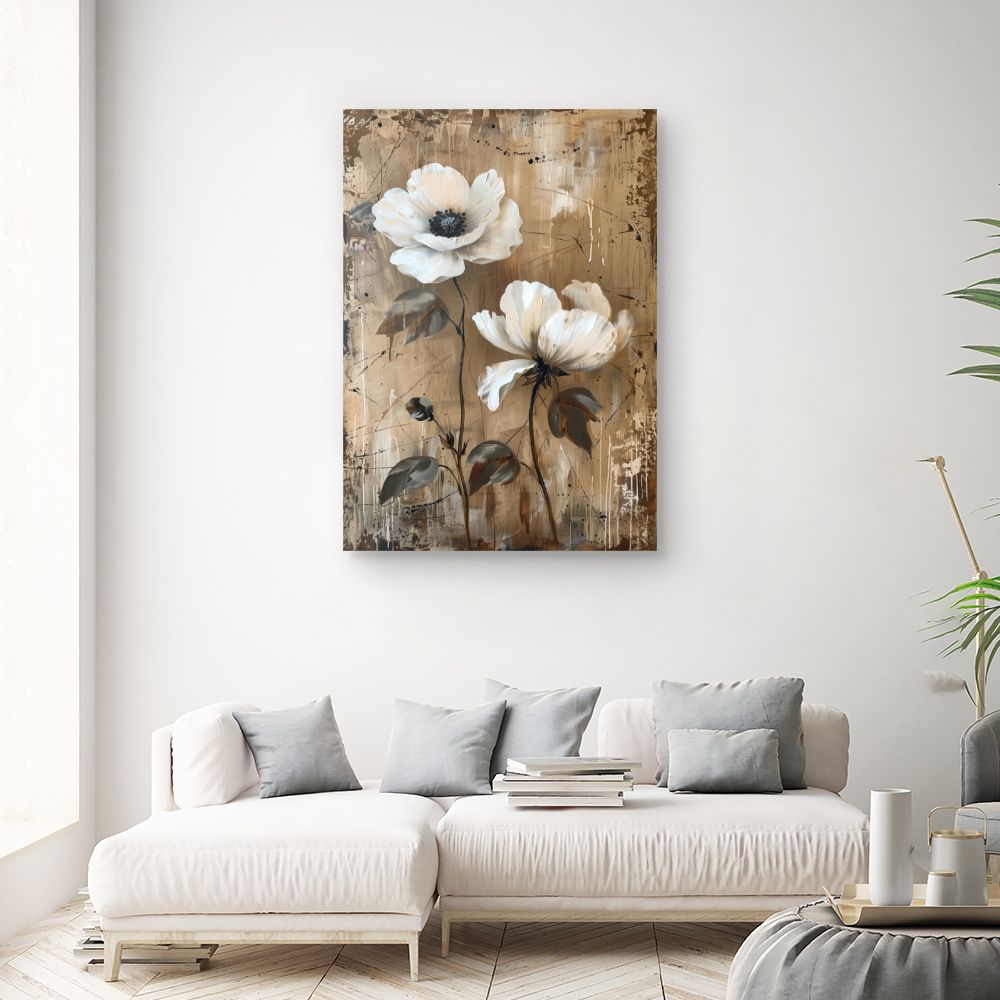 Toile "Fleurs élégantes"