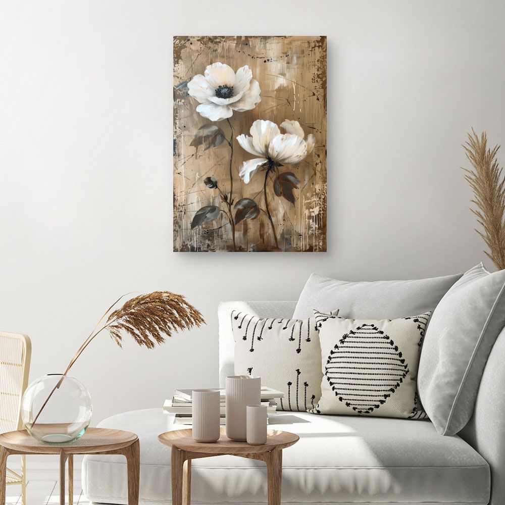 Toile "Fleurs élégantes"