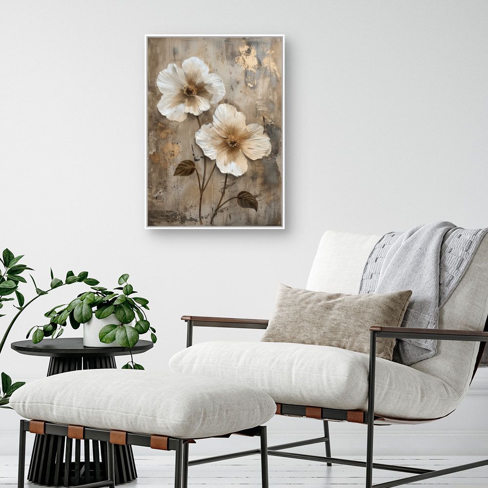 Toile "Fleurs élégantes"