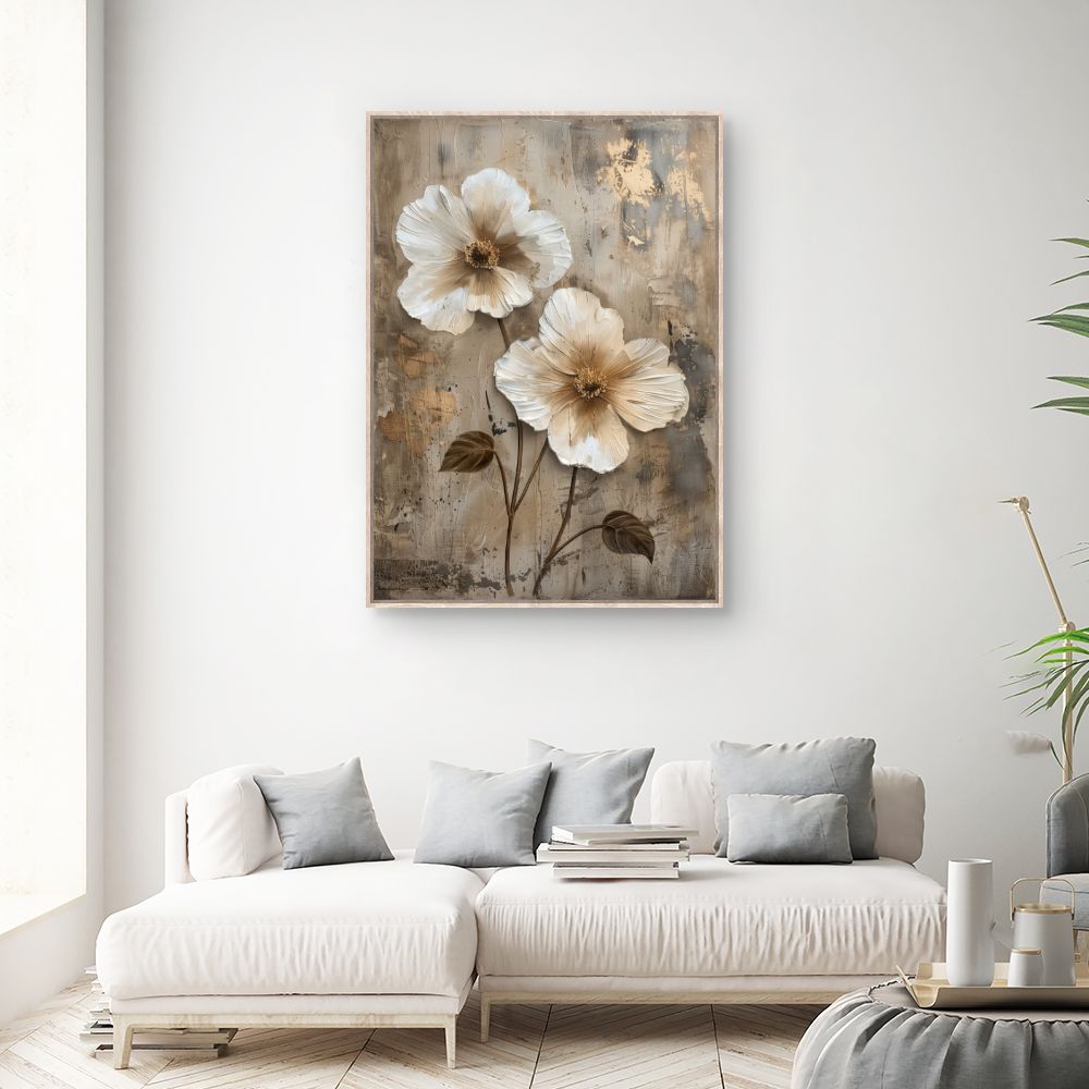 Toile "Fleurs élégantes"