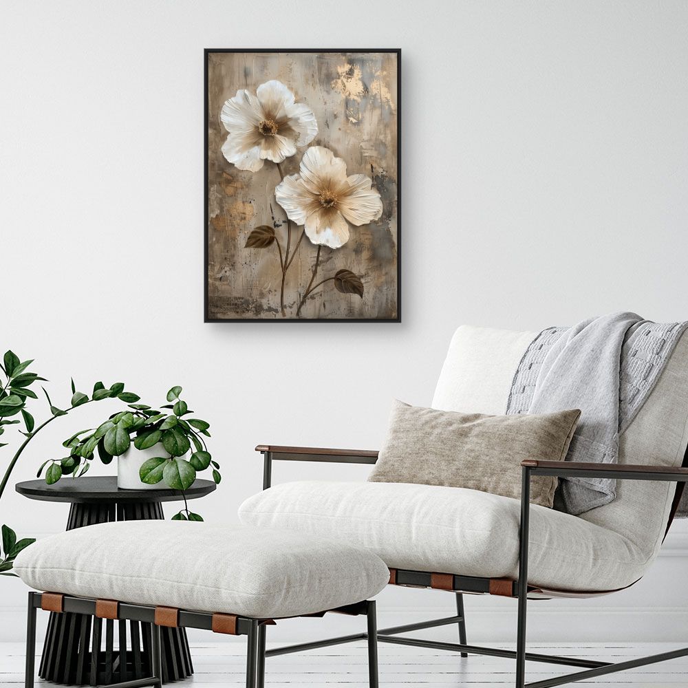 Toile "Fleurs élégantes"