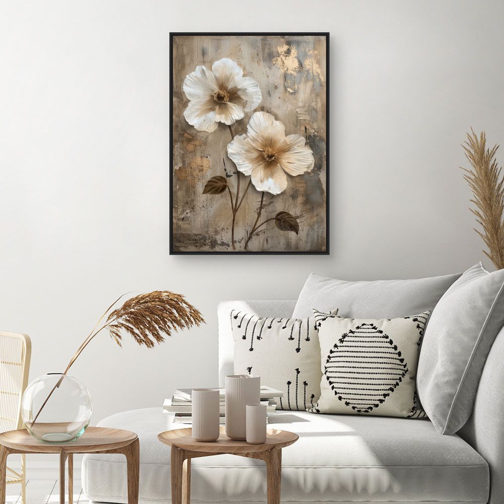 Toile "Fleurs élégantes"