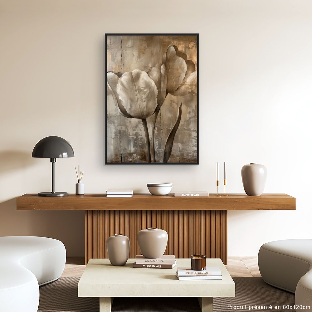 Toile "Tulipes élégantes"