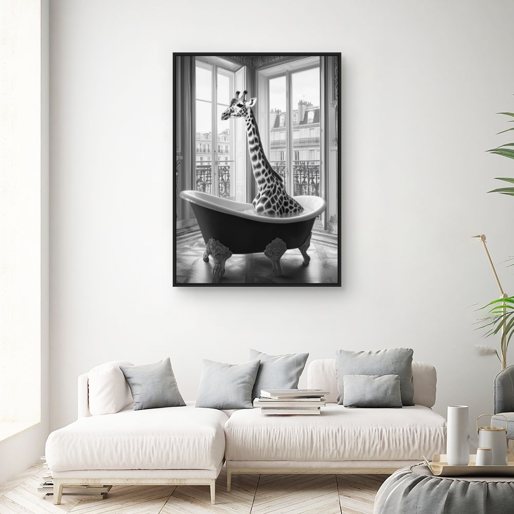 Toile "Girafe élégante"