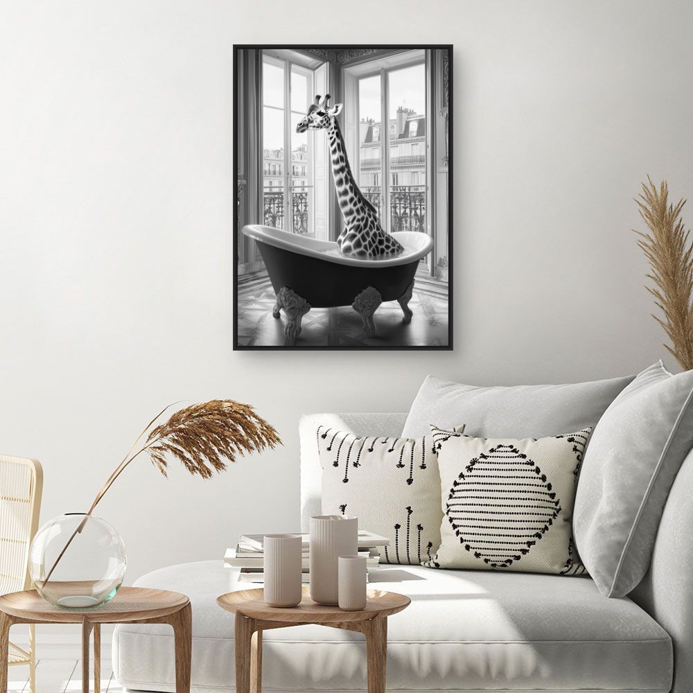 Toile "Girafe élégante"