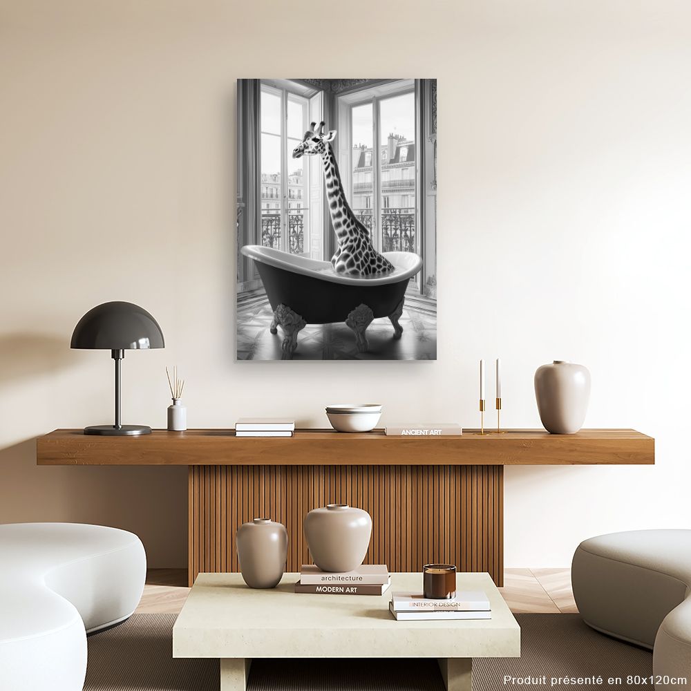 Toile "Girafe élégante"