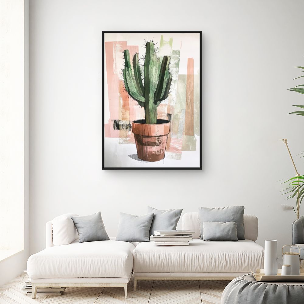 Toile "Cactus artistique"