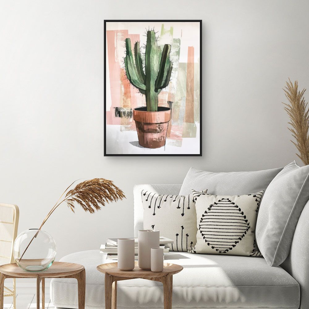 Toile "Cactus artistique"