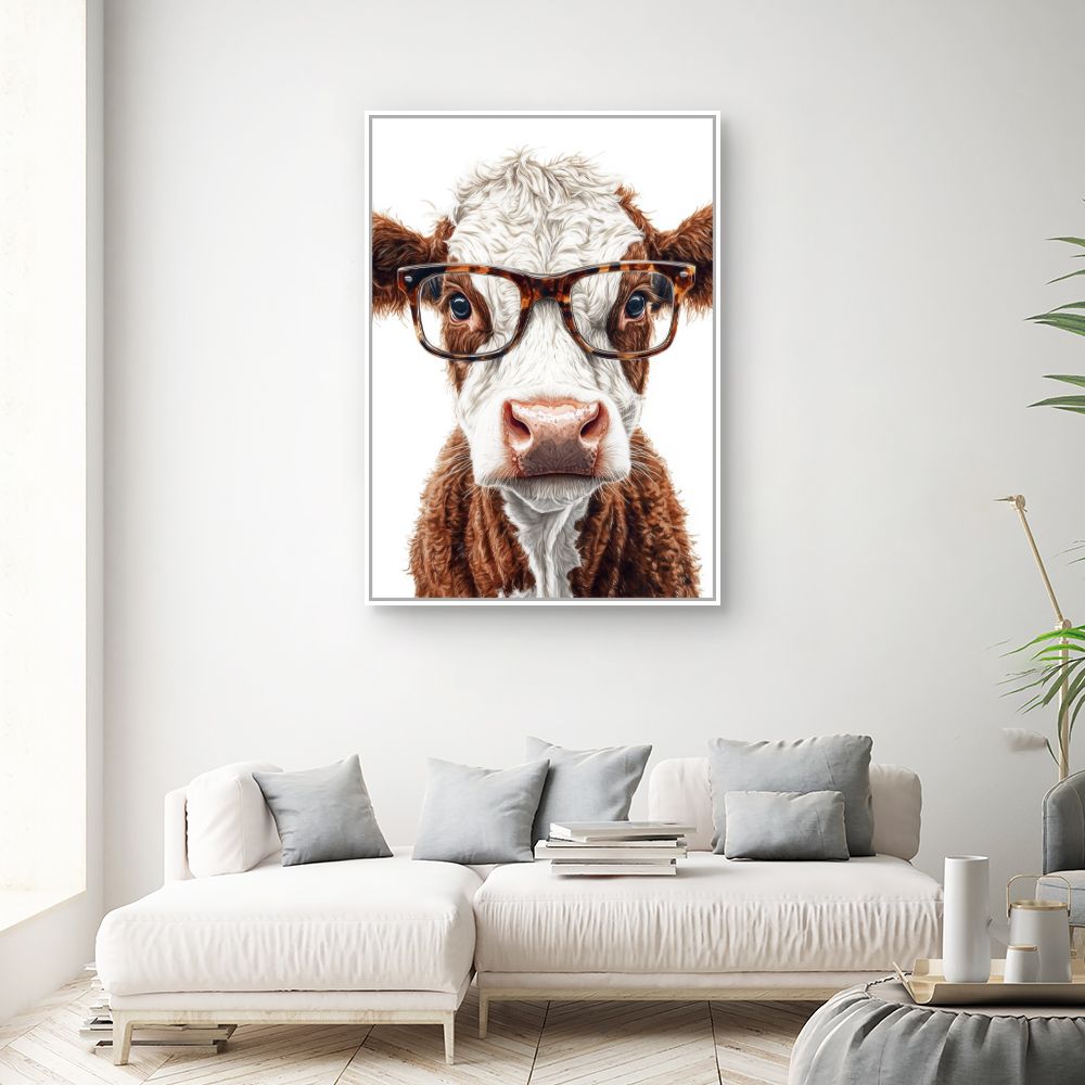Toile "Vache stylée"